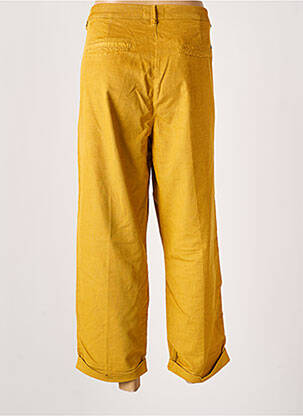 Pantalon 7/8 taille haute taille haute jaune FREEMAN T.PORTER femme