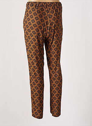 Pantalon droit taille haute taille haute marron DIPLODOCUS femme