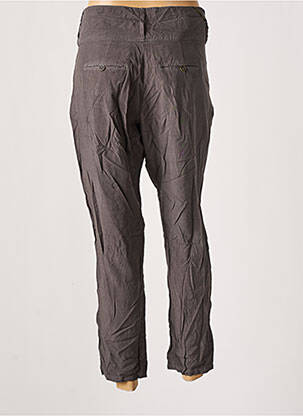 Pantalon droit fermeture zippée sous rabat boutonné taille à pinces gris TEDDY SMITH fille