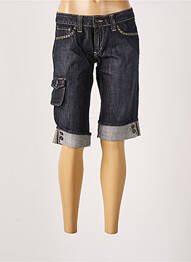 Short fermeture zippée sous rabat boutonné bleu TEDDY SMITH fille