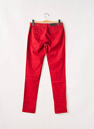 Pantalon chino broderie galons latéraux taille normale rouge DDP femme