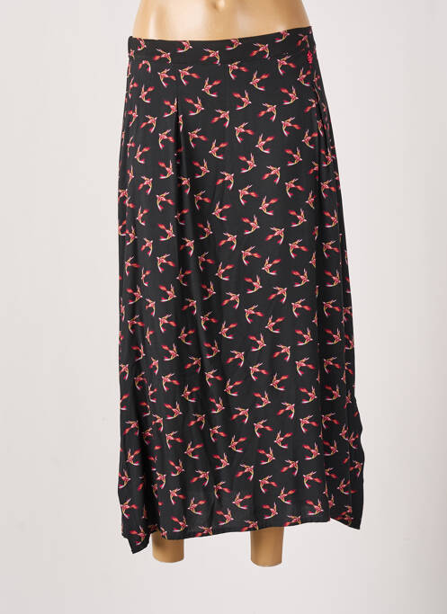 Jupe longue imprimé fantaisie noir DIPLODOCUS femme