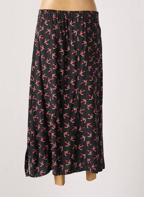 Jupe longue imprimé fantaisie noir DIPLODOCUS femme