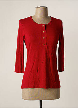 Top tissage jersey manches 3/4 rouge LES BONHEURS DE SOPHIE femme