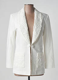 Blazer col châle blanc LESLIE femme