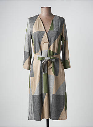Robe mi-longue manches longues manches longues gris MARIA BELLENTANI femme