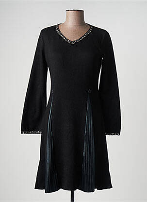Robe courte manches longues manches longues noir LO! LES FILLES femme