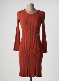 Robe courte manches longues manches longues orange LO! LES FILLES femme
