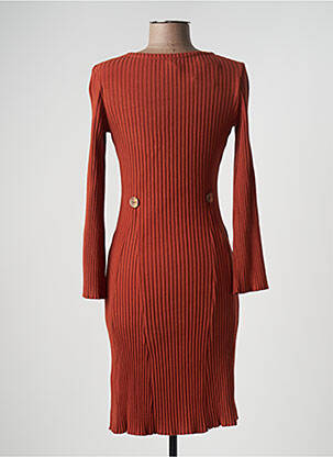 Robe courte manches longues manches longues orange LO! LES FILLES femme