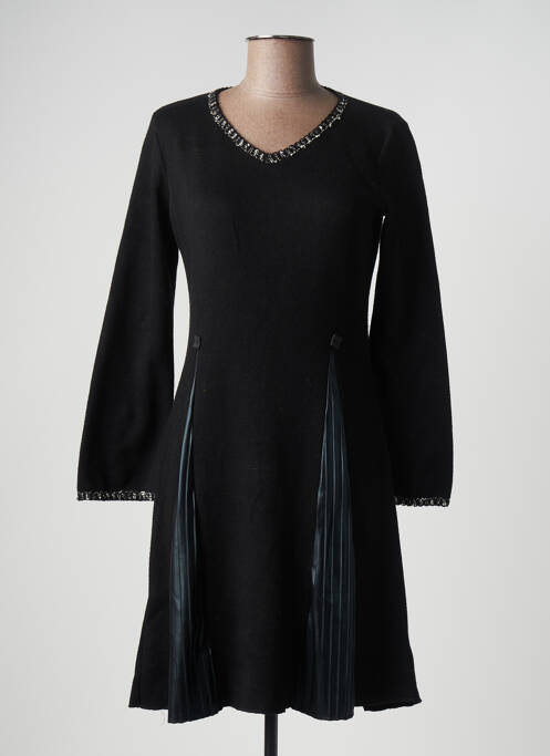 Robe courte manches longues manches longues noir LO! LES FILLES femme