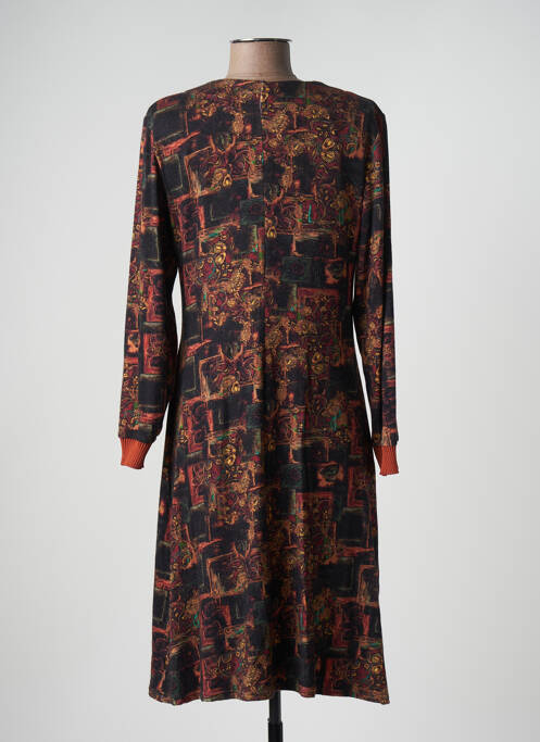 Robe mi-longue orange GEVANA femme