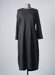 Robe longue manches longues manches longues gris ELEONORA AMADEI femme