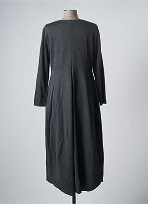 Robe longue manches longues manches longues gris ELEONORA AMADEI femme