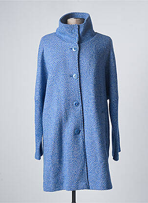 Manteau long bleu MARIA BELLENTANI pour femme
