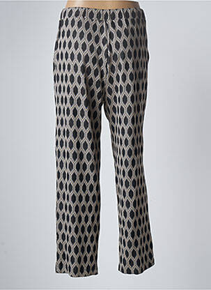 Pantalon droit stretch taille normale noir MARIA BELLENTANI femme