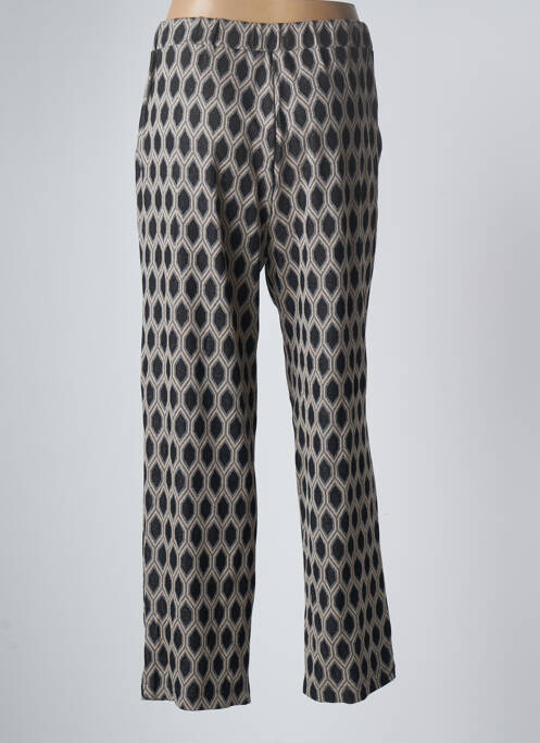 Pantalon droit stretch taille normale noir MARIA BELLENTANI femme