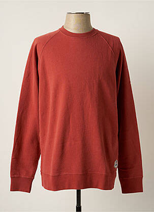 Sweat-shirt finition bords-côtes manches longues orange FRENCH DISORDER homme