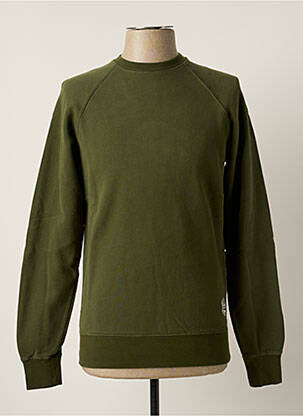 Sweat-shirt finition bords-côtes manches longues vert FRENCH DISORDER homme