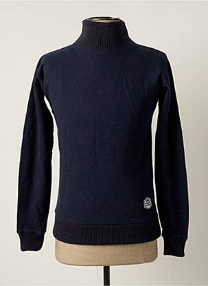 Sweat-shirt finition bords-côtes manches longues bleu FRENCH DISORDER homme