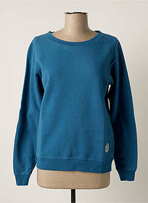 Sweat-shirt finition bords-côtes manches longues bleu FRENCH DISORDER femme