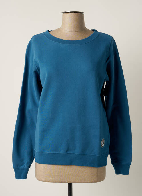 Sweat-shirt finition bords-côtes manches longues bleu FRENCH DISORDER femme