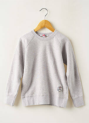 Pull finition bords-côtes manches longues gris FRENCH DISORDER garçon