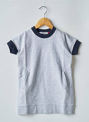 Robe mi-longue manches courtes manches courtes gris FRENCH DISORDER fille