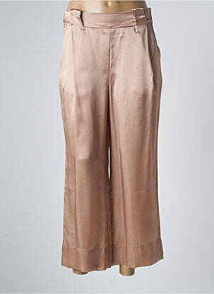 Pantalon large coupe fluide taille normale beige SANFASON femme