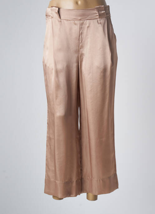 Pantalon large coupe fluide taille normale beige SANFASON femme