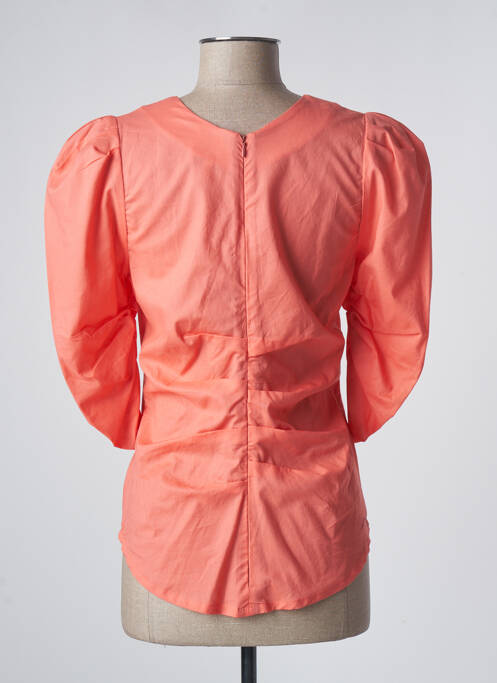 Blouse col rond manches 3/4 orange SANFASON femme