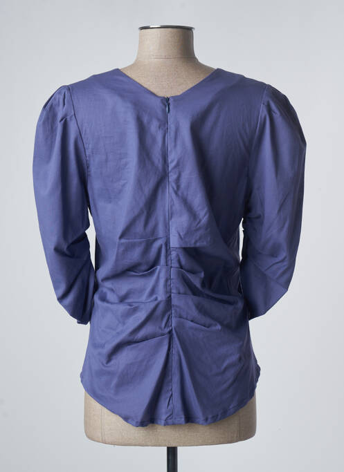 Blouse col rond manches 3/4 violet SANFASON femme