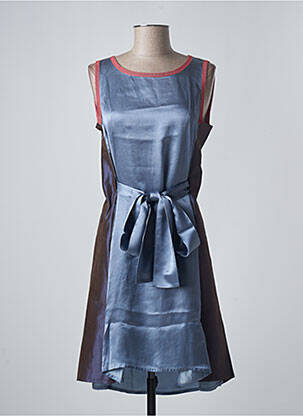 Robe mi-longue coupe évasée sans manche gris SANFASON femme