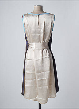 Robe mi-longue sans manche sans manche beige SANFASON femme