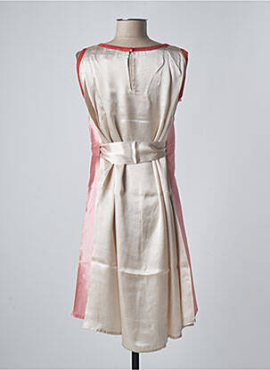 Robe mi-longue sans manche sans manche beige SANFASON femme