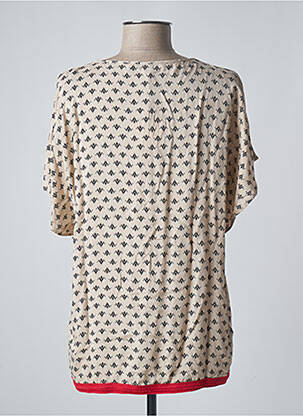 Blouse imprimé fantaisie manches courtes beige NINA KAUFMANN femme