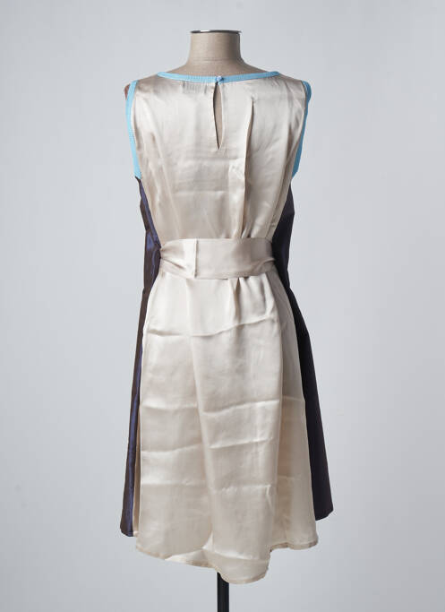 Robe mi-longue beige SANFASON pour femme