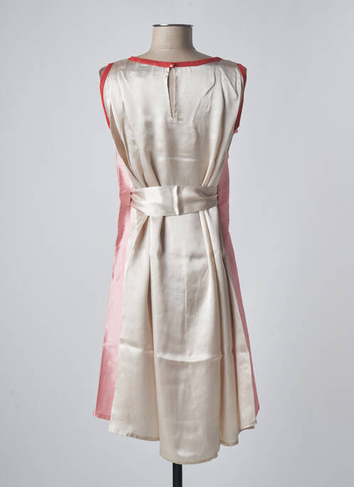 Robe mi-longue beige SANFASON pour femme