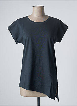 Top tissage jersey manches courtes gris SANFASON femme