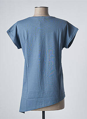 Top tissage jersey manches courtes bleu SANFASON femme