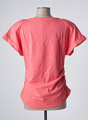 Top stretch manches courtes rose SANFASON femme