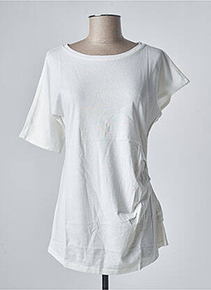 T-shirt stretch manches courtes blanc SANFASON femme