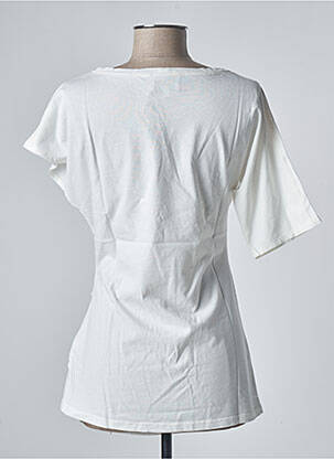 T-shirt stretch manches courtes blanc SANFASON femme