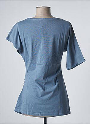 T-shirt stretch manches courtes bleu SANFASON femme