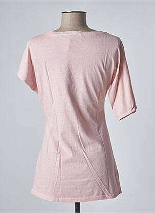 T-shirt stretch manches courtes rose SANFASON femme