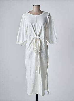 Robe longue blanc SANFASON pour femme