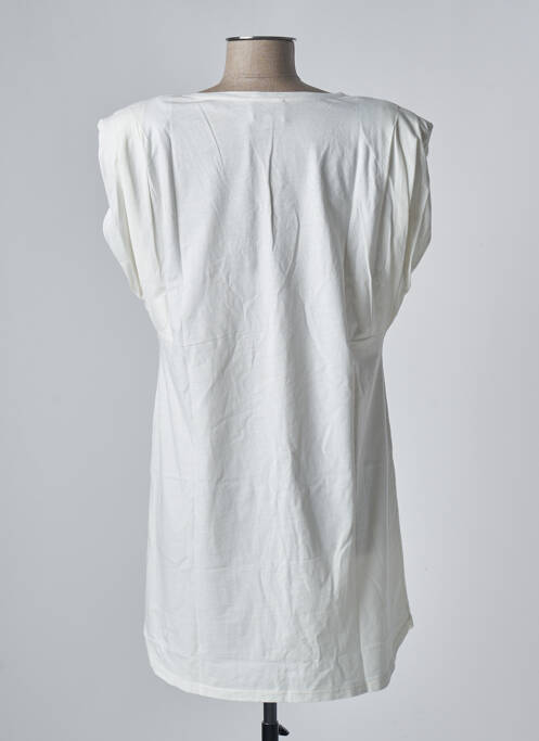 Tunique manches courtes blanc SANFASON pour femme