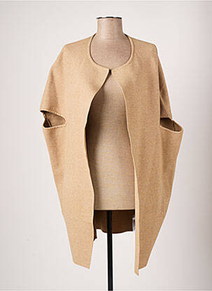 Gilet manches courtes coupe droite beige TUZZI femme