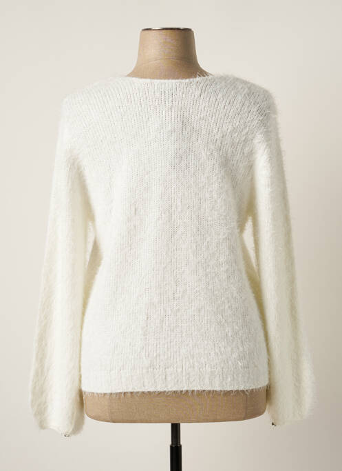 Gilet manches longues blanc MARBLE femme