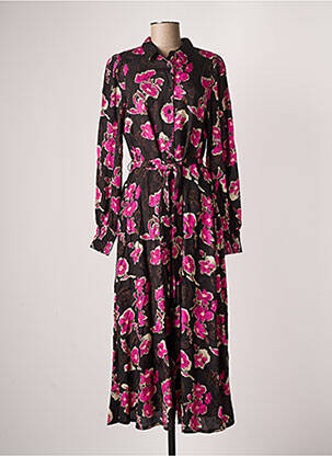 Robe longue manches longues manches longues noir KAFFE femme