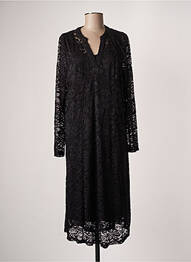 Robe mi-longue manches longues manches longues noir CISO femme